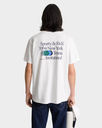 T-shirt Invitational à impression - White