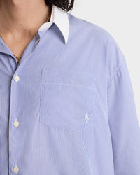Chemise SRC oversize à rayures - Blue Striped