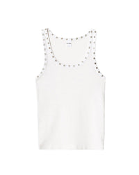 Eyelet tank top - Ivory