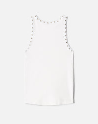 Eyelet tank top - Ivory