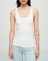 Eyelet tank top - Ivory