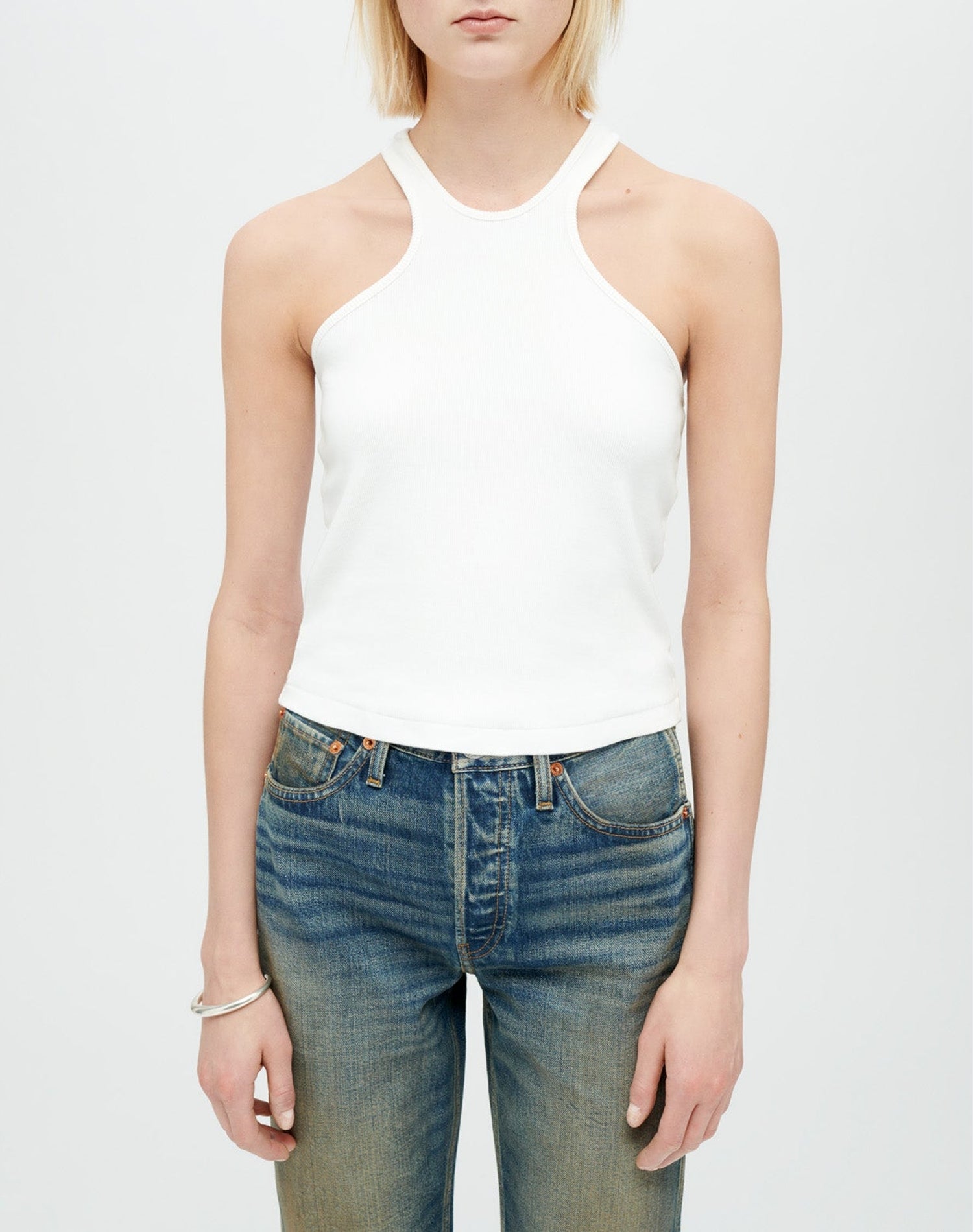 Strapless tank top - Ivory
