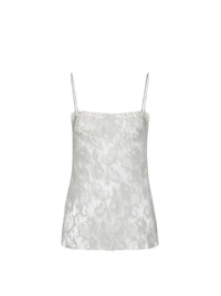 Top en dentelle transparente - Ice Grey