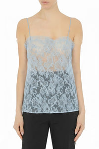 Top en dentelle transparente - Ice Grey