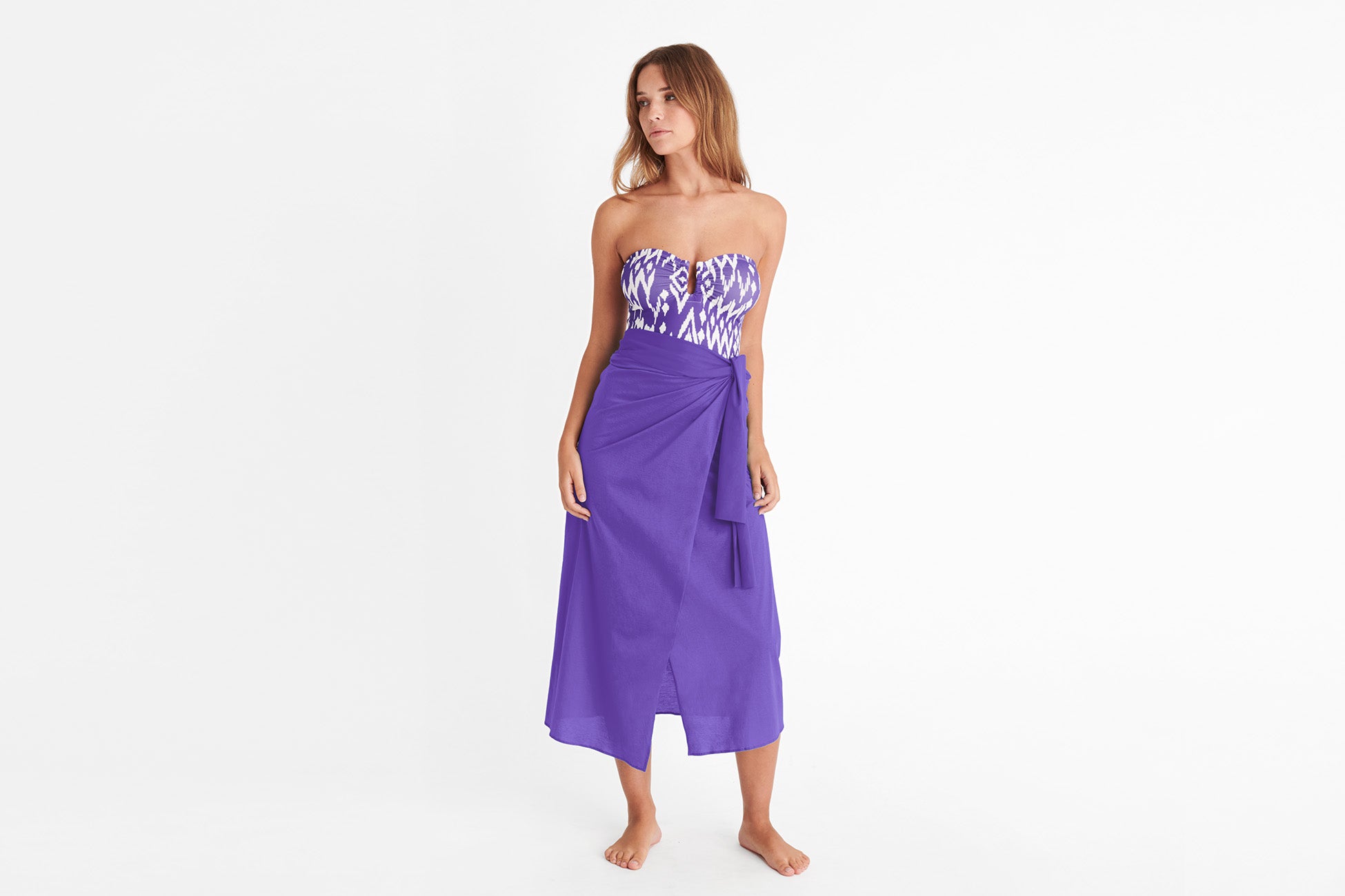 FLASHY PEPLUM PARÉO LONG
