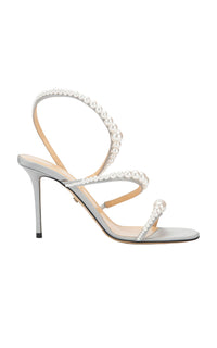 Sirène 85 beaded heel sandals - Grey