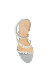 Sirène 85 beaded heel sandals - Grey