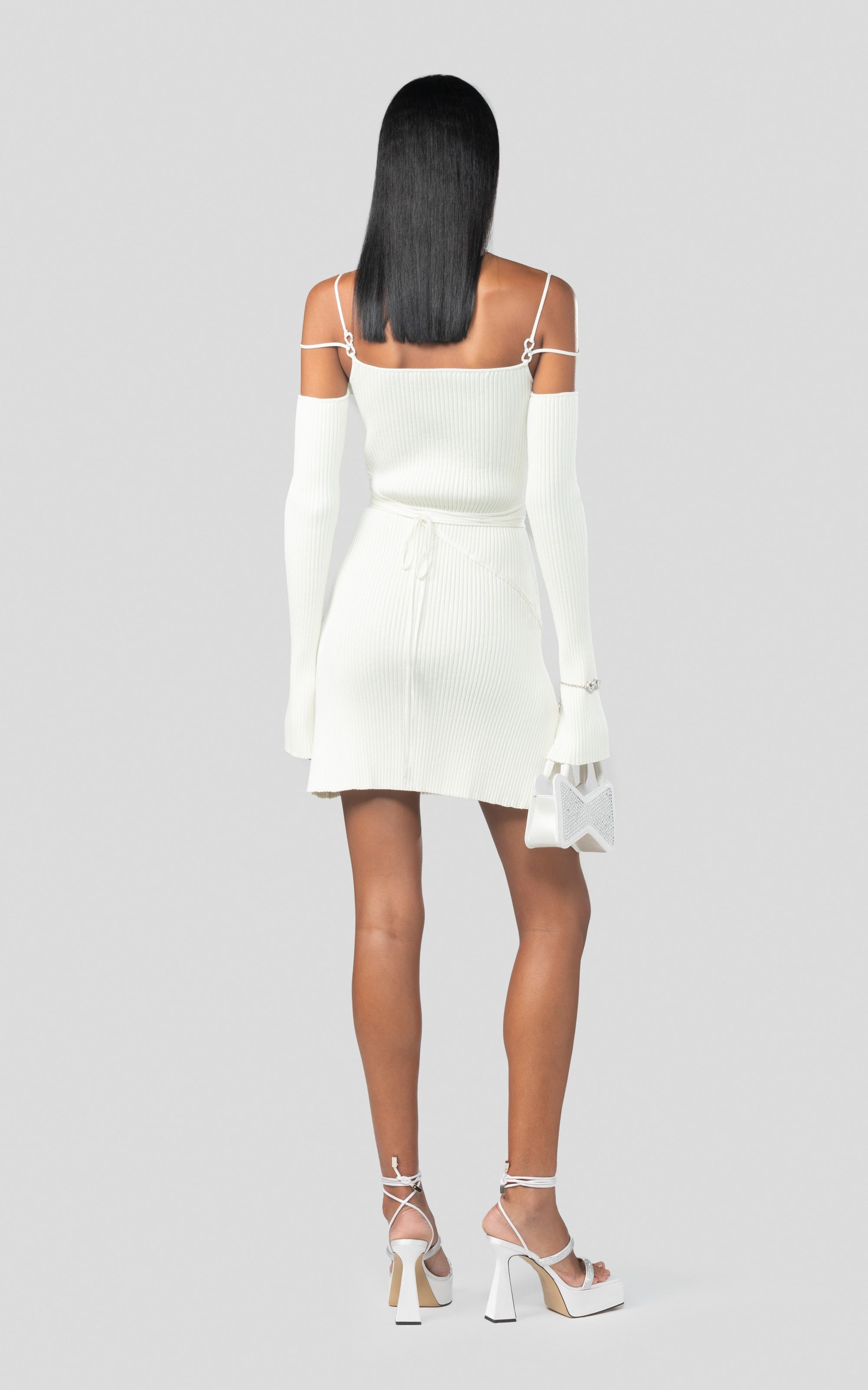 Bow short dress - Ivory