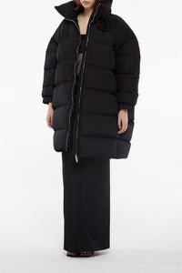 Doudoune longue maxi col - Black