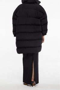 Doudoune longue maxi col - Black
