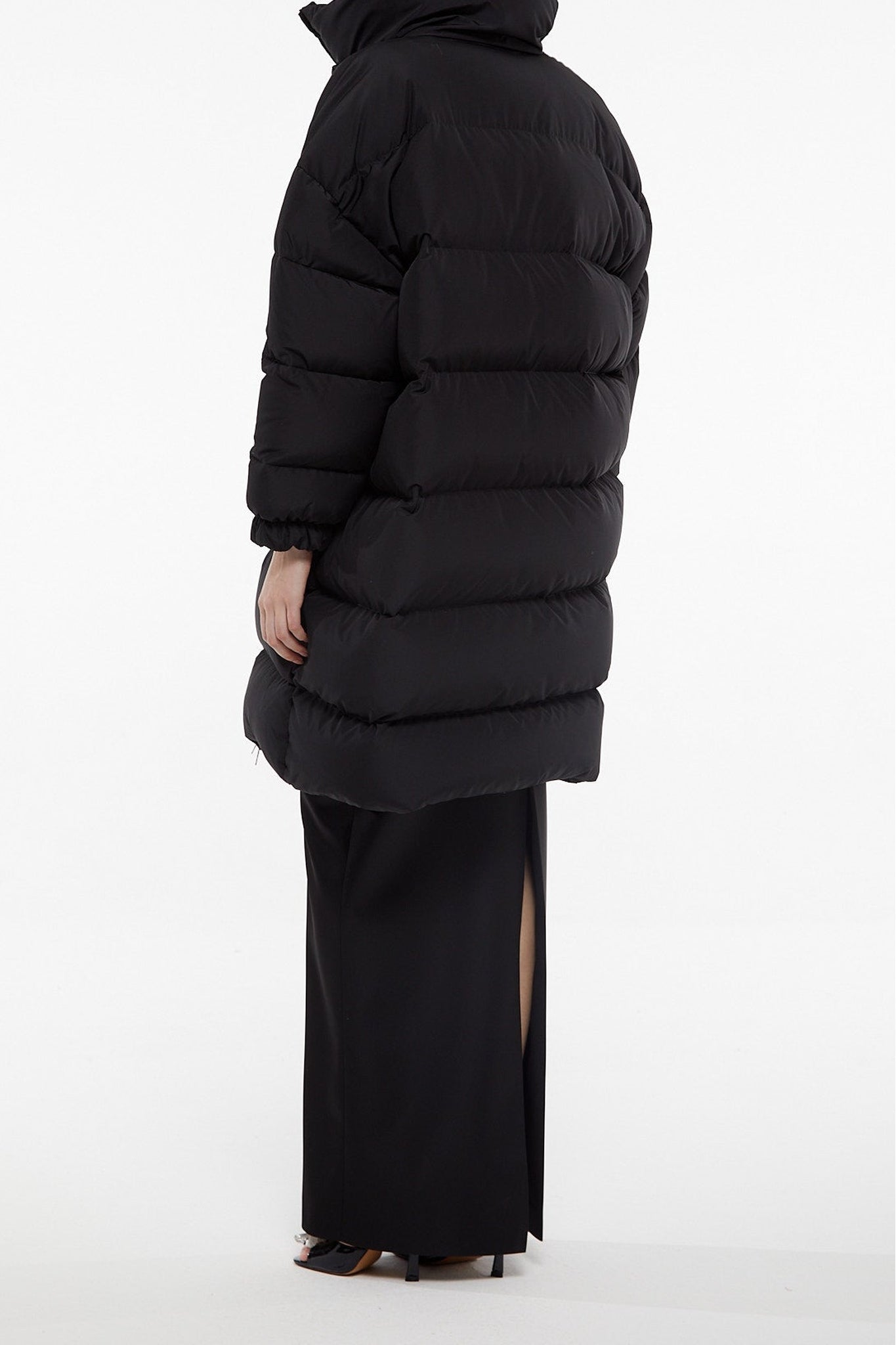 Doudoune longue maxi col - Black