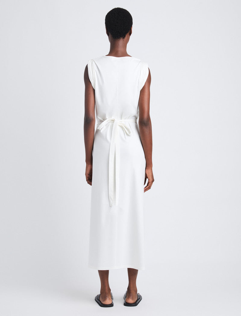 Robe Lynn en jersey de coton - White