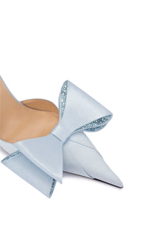 Le Cadeau 110 silk slingback - Sky Blue