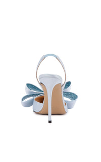 Le Cadeau 110 silk slingback - Sky Blue