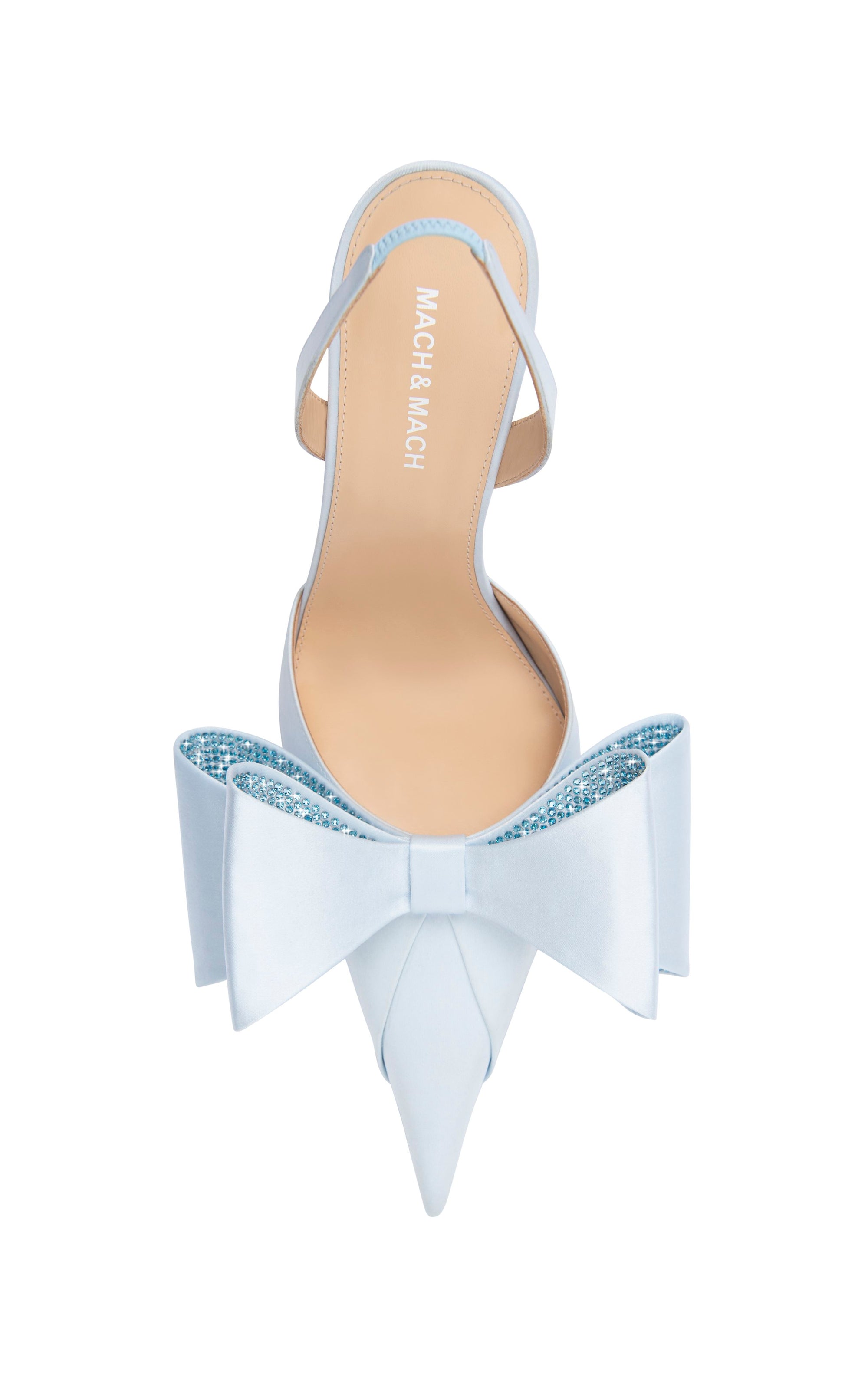 Le Cadeau 110 silk slingback - Sky Blue