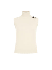 Top sans manches en cachemire - Ivory