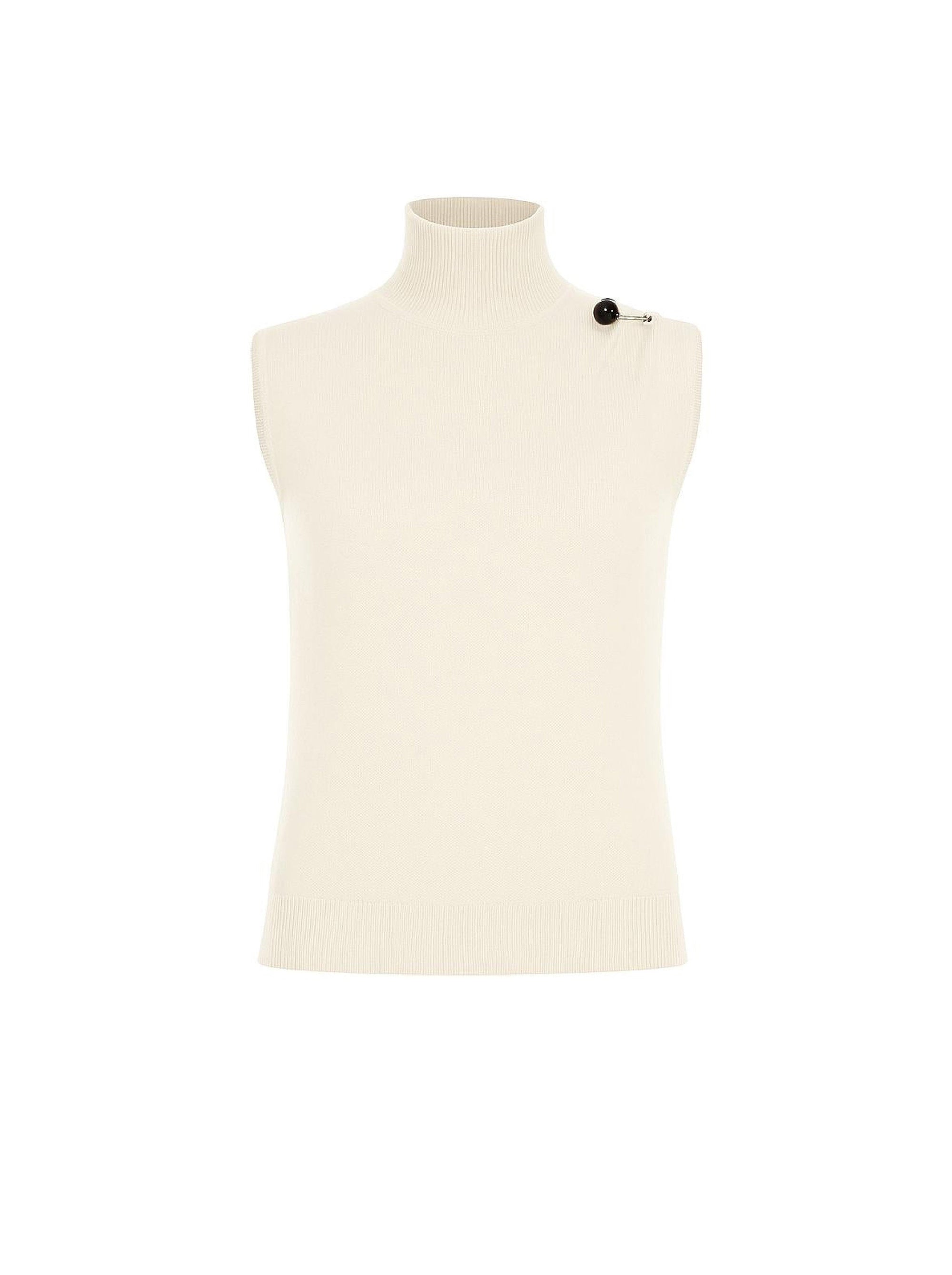 Top sans manches en cachemire - Ivory