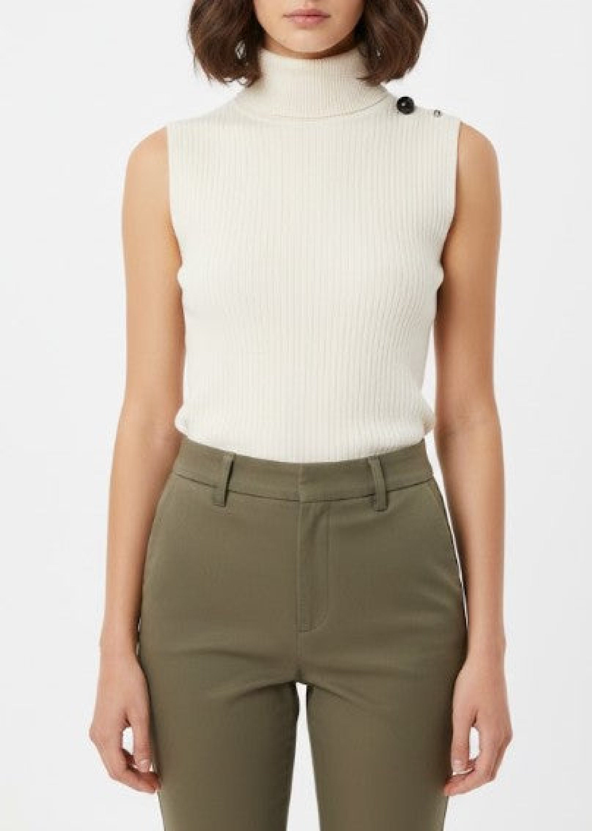 Top sans manches en cachemire - Ivory