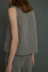 Aurore sleeveless blouse - Grey
