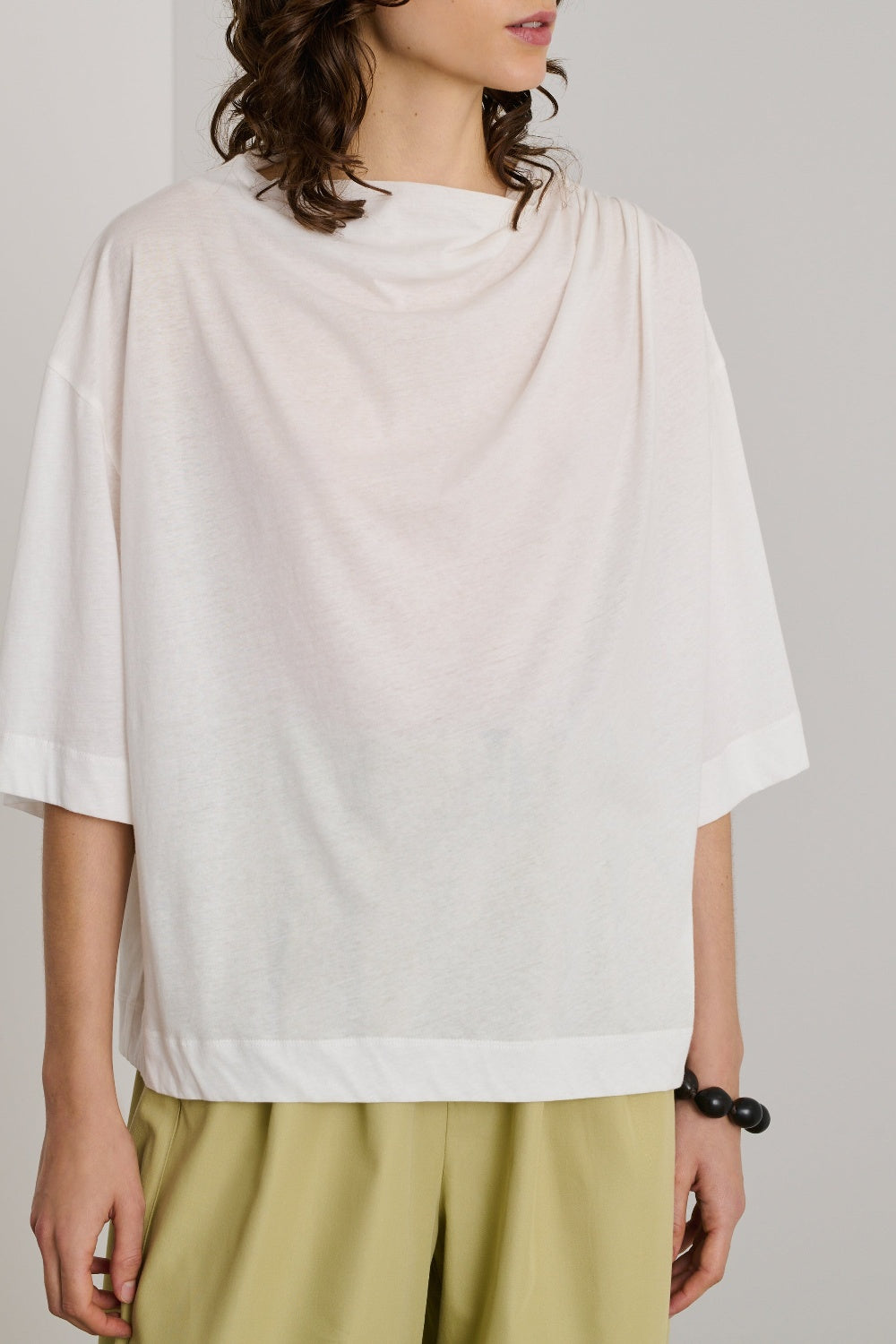 Dakota short-sleeved cotton blouse - White