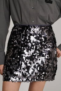 ARGENT/BLEU ANTHRACITE JUPE ROBBIE