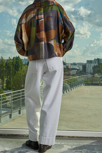 VERT/MARRON BLOUSE RITA