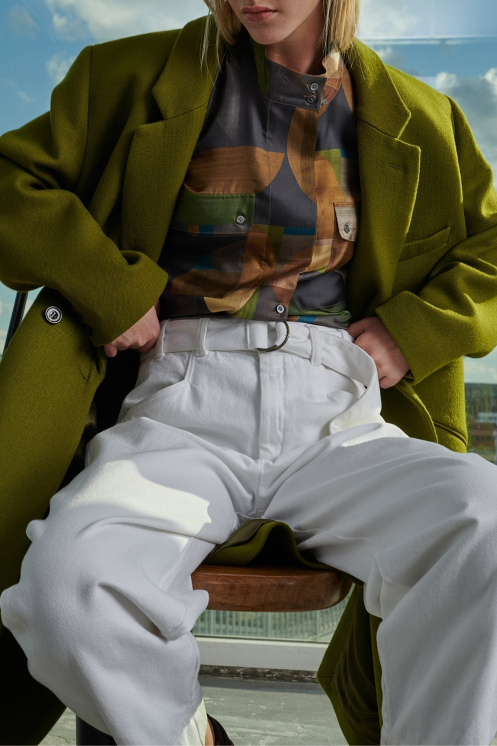VERT/MARRON BLOUSE RITA
