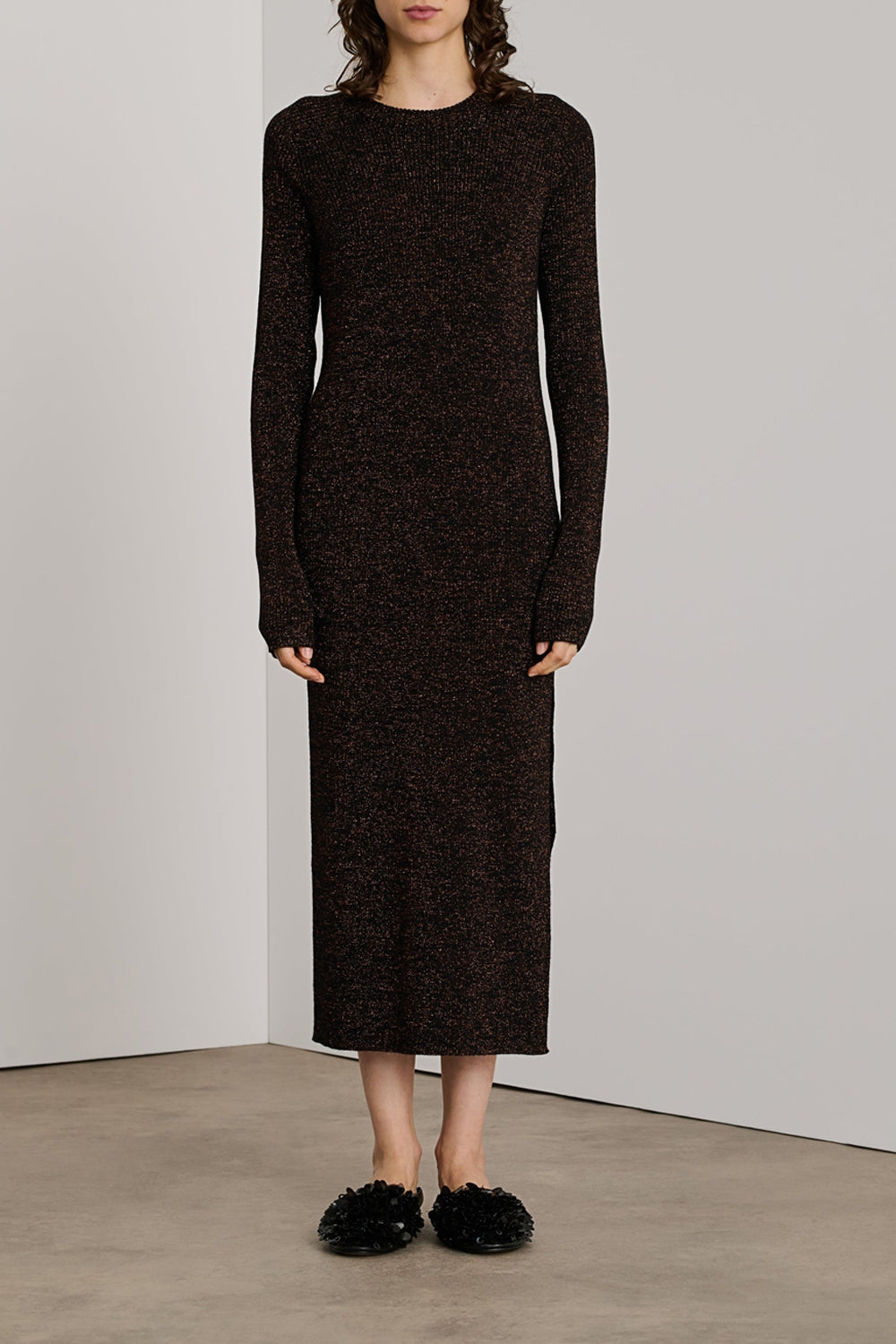 NOIR/CARAMEL ROBE TRICOT HELEN