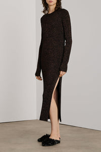NOIR/CARAMEL ROBE TRICOT HELEN