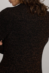 NOIR/CARAMEL ROBE TRICOT HELEN