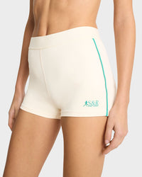 Short SR Runner à liseré - Cream