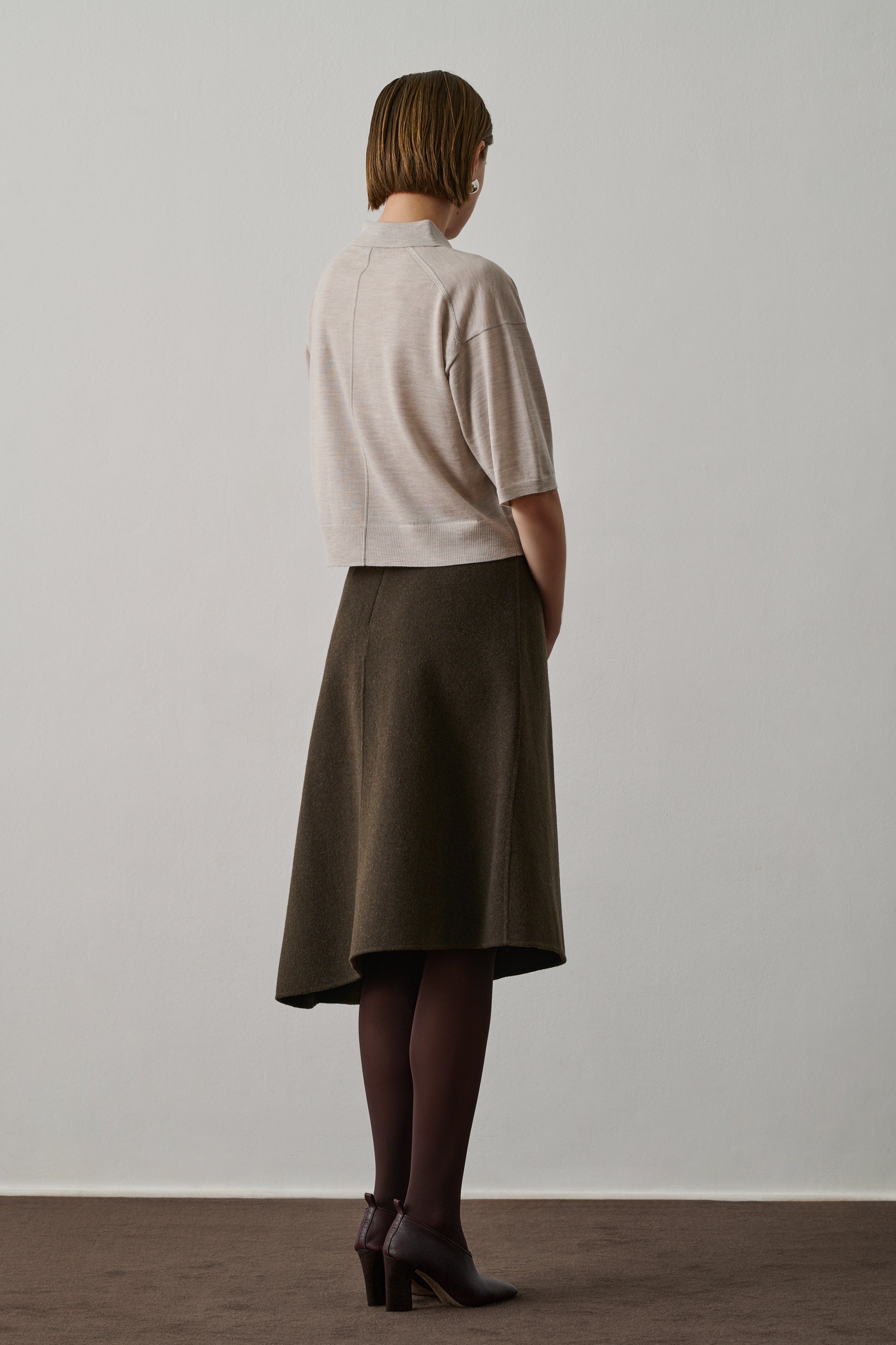 Polo Elton en laine - Blanc cassé