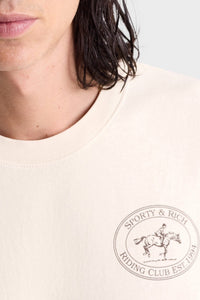 T-shirt Riding Club à impression - Cream