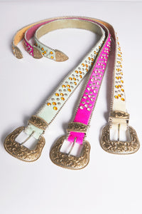 Ceinture Moona en cuir - Pink