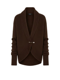 Cardigan en laine et cachemire - Brown