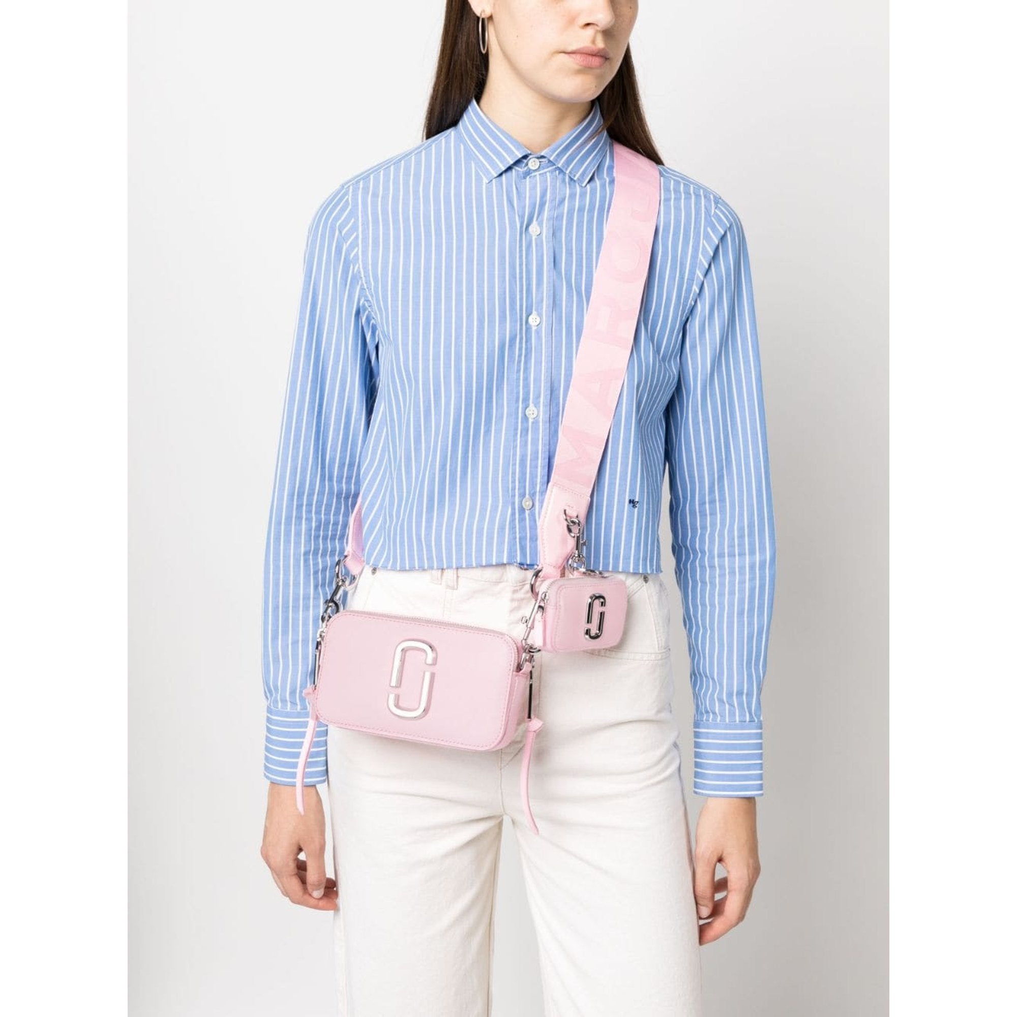 PAS INFO   Sac Snapshot en cuir - Bubblegum