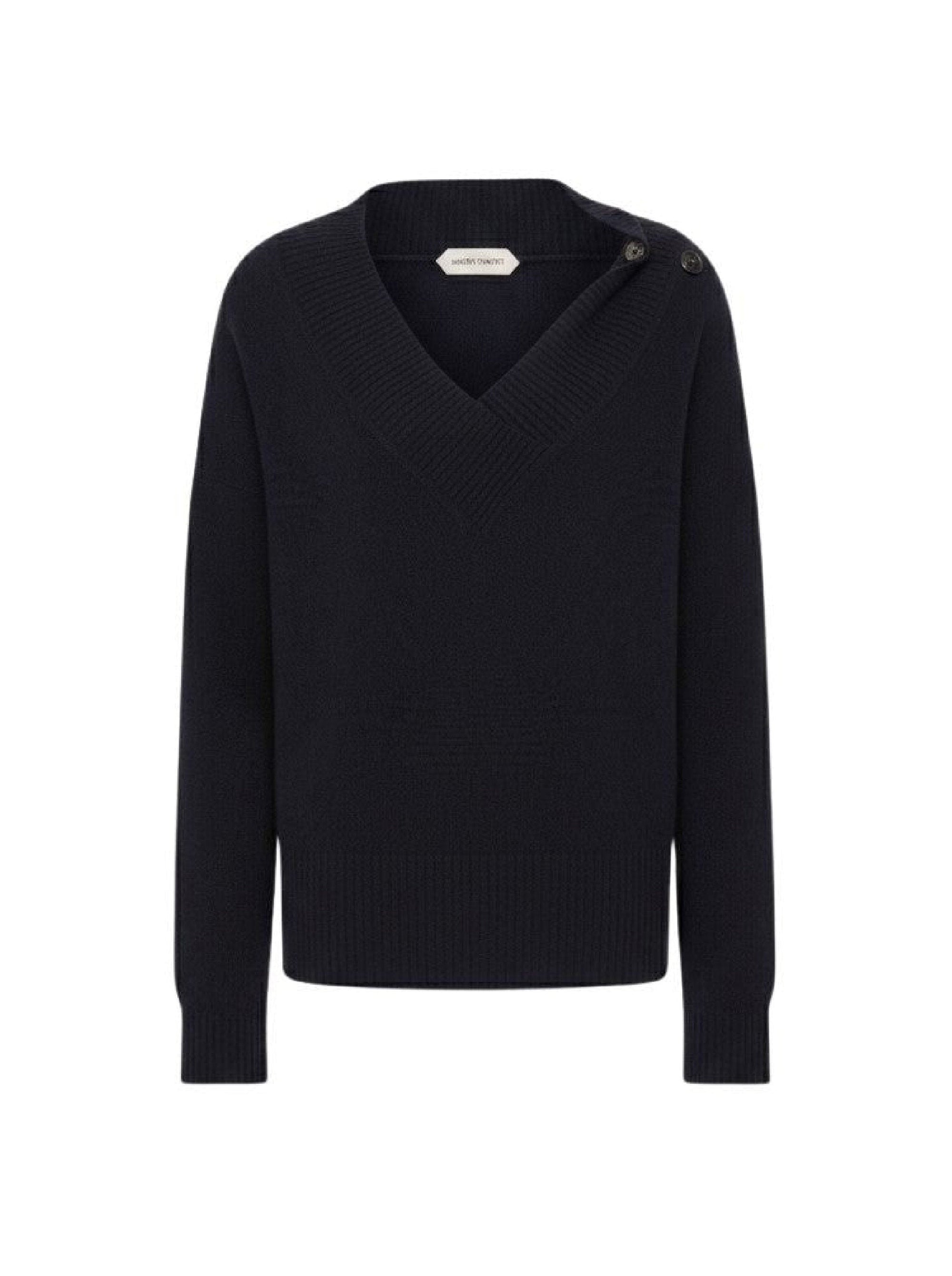 Cashmere v-neck jumper - Blue