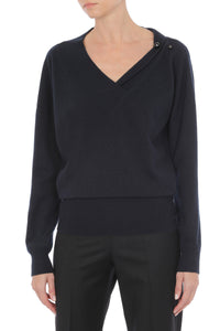 Pull à col v en cachemire - Black