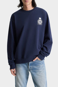 Royal Club Crewneck - Navy & White