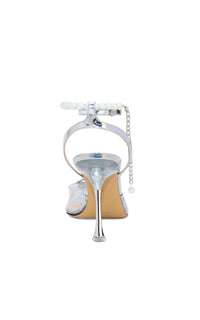 Matilda 100 strappy pumps with pearls and rhinestones - Clear