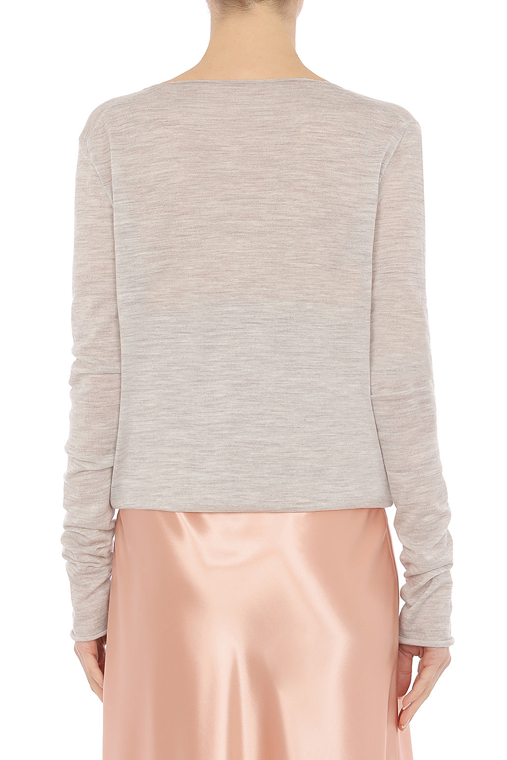 Cardigan ouvert sur le devant en laine - Beige