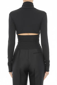 Pull croisé en laine - Dark Grey