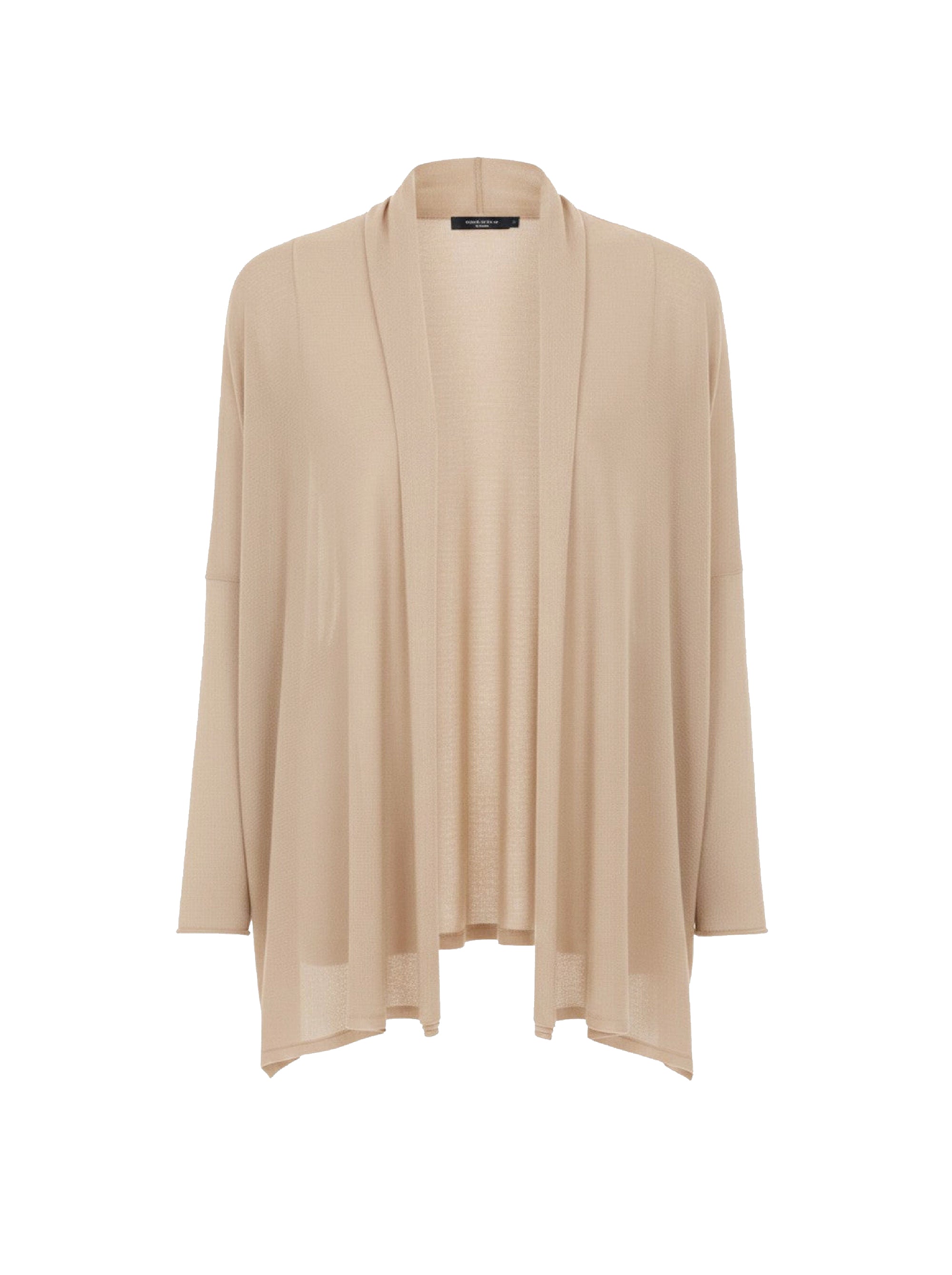 Open-front wool cardigan - Beige
