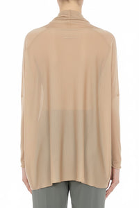 Open-front wool cardigan - Beige