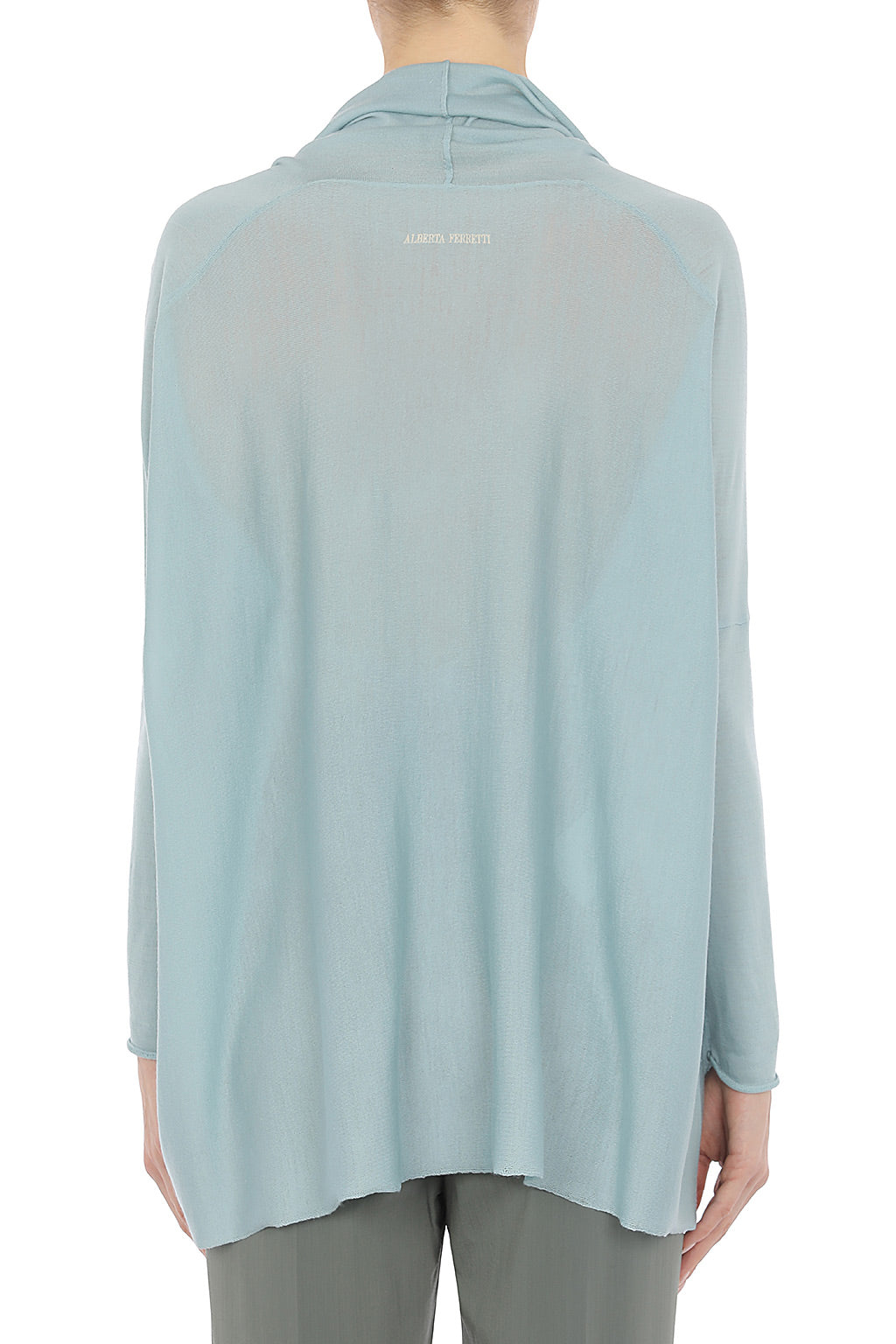 Wool open-front cardigan - Light Blue