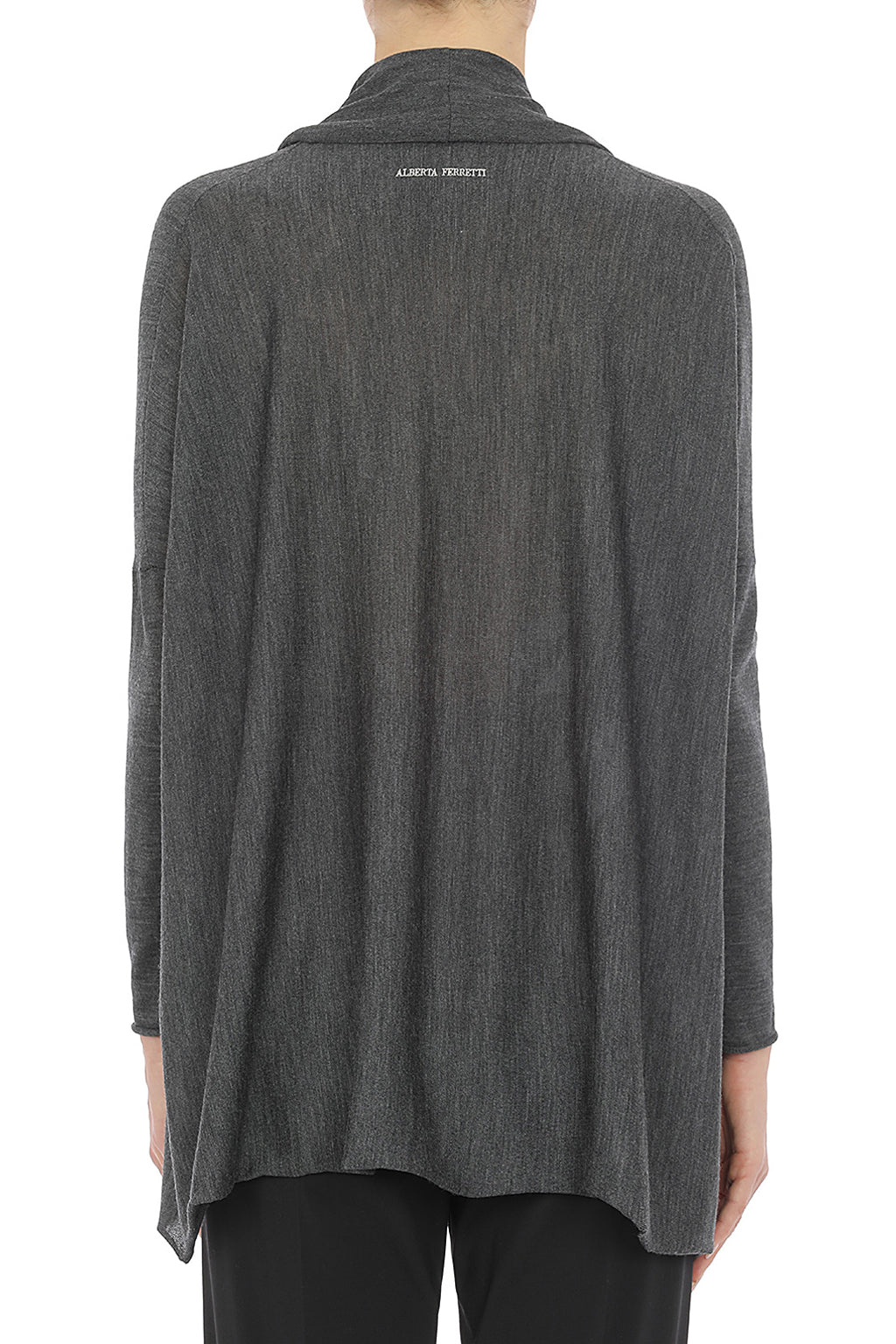 Cardigan ouvert sur le devant en laine - Grey