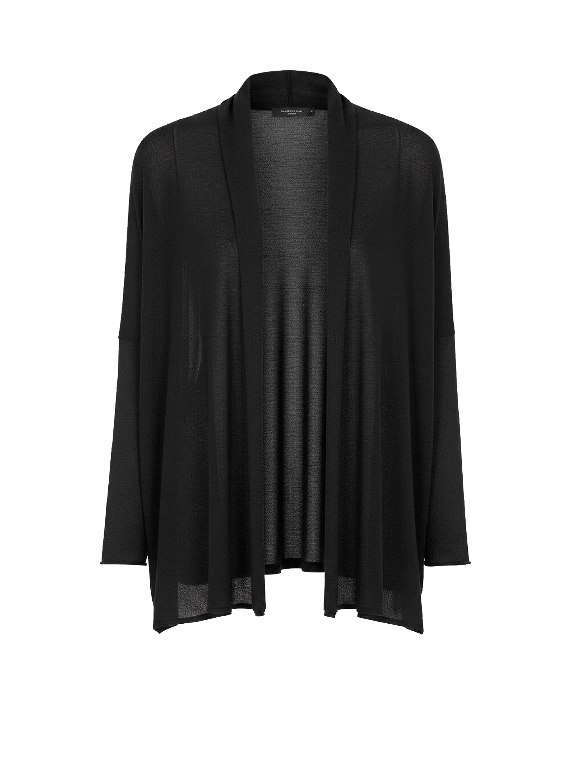 Cardigan ouvert sur le devant en laine - Black