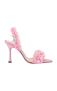 Antoinette 95 silk Slingback - Pink