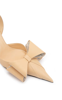 Le Cadeau 95 leather slingback - Nude