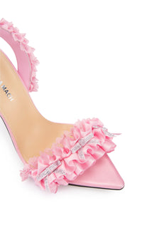 Antoinette 95 silk Slingback - Pink